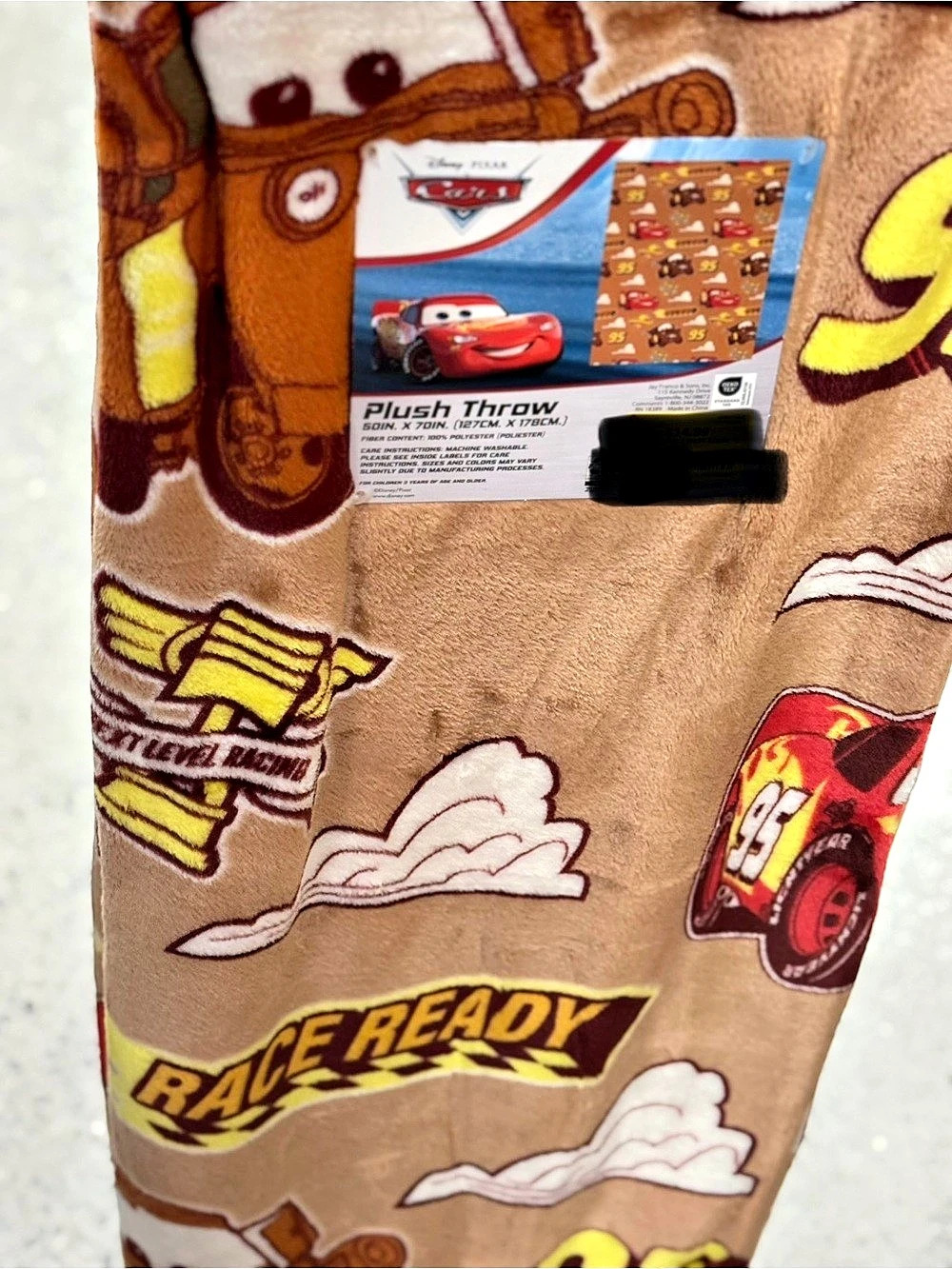 Disney Disney Cars Plush Throw Brown & Red NWT